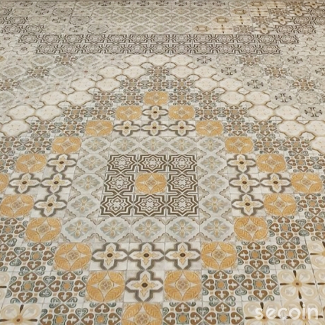 ENCAUSTIC POTTERY TILE MIX GPM 10002